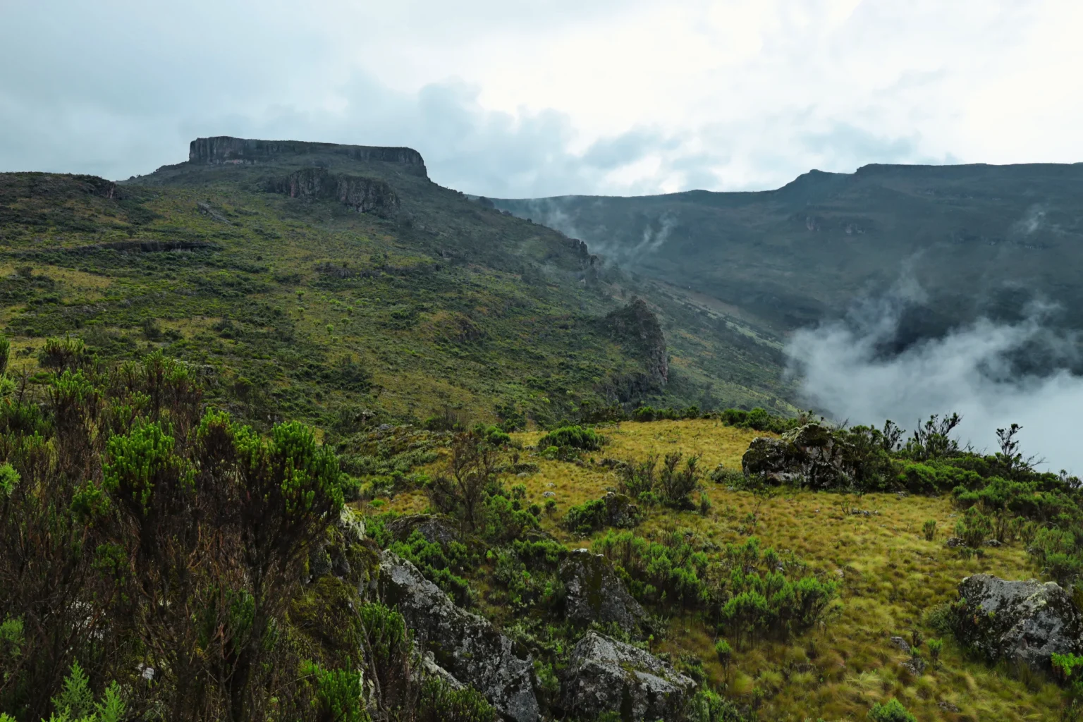 Head of Sironko River from Masaba Table, Mt Elgon