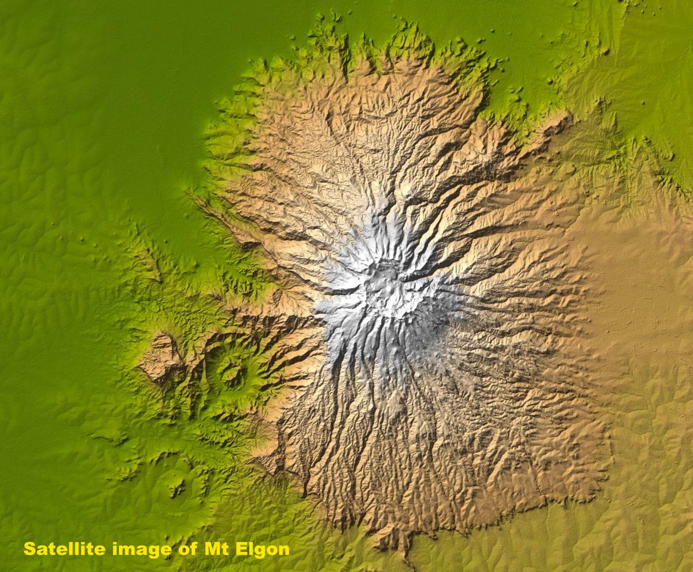 Mount Elgon satellite view